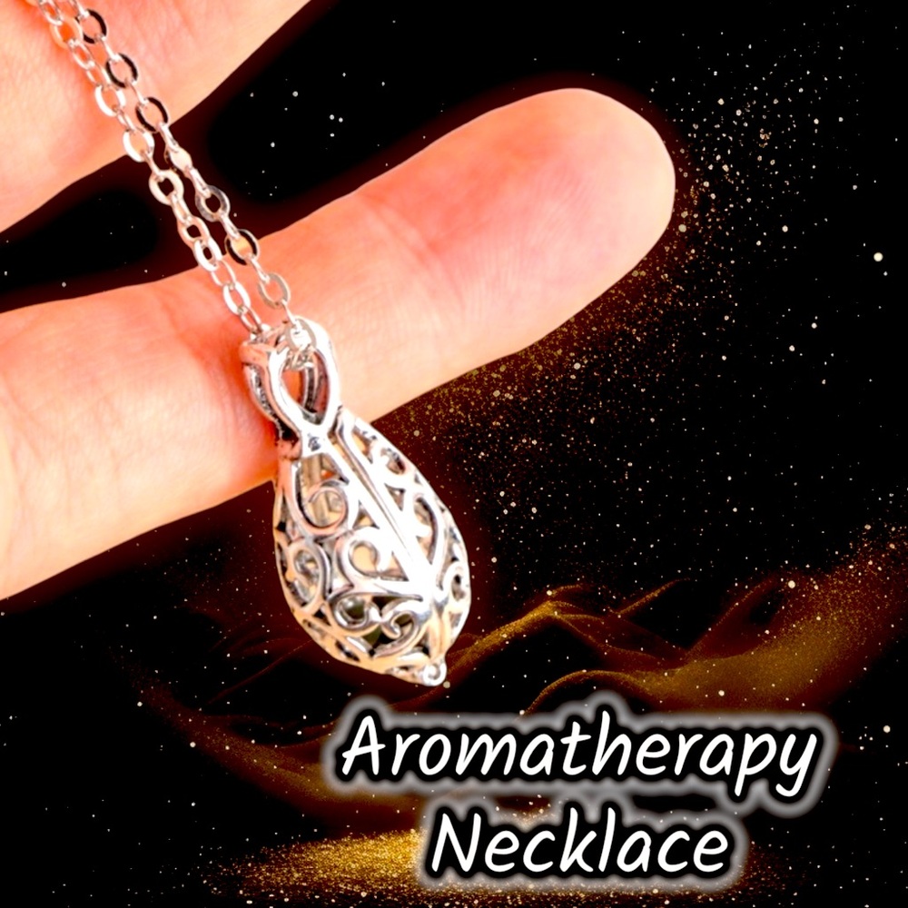 Silver Necklace Aromatherapy Scent Diffuser & Sil… - image 3